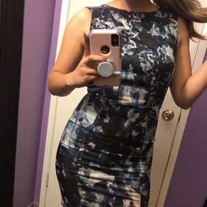 H&M Size 2 blue/multicolored crystal dress.